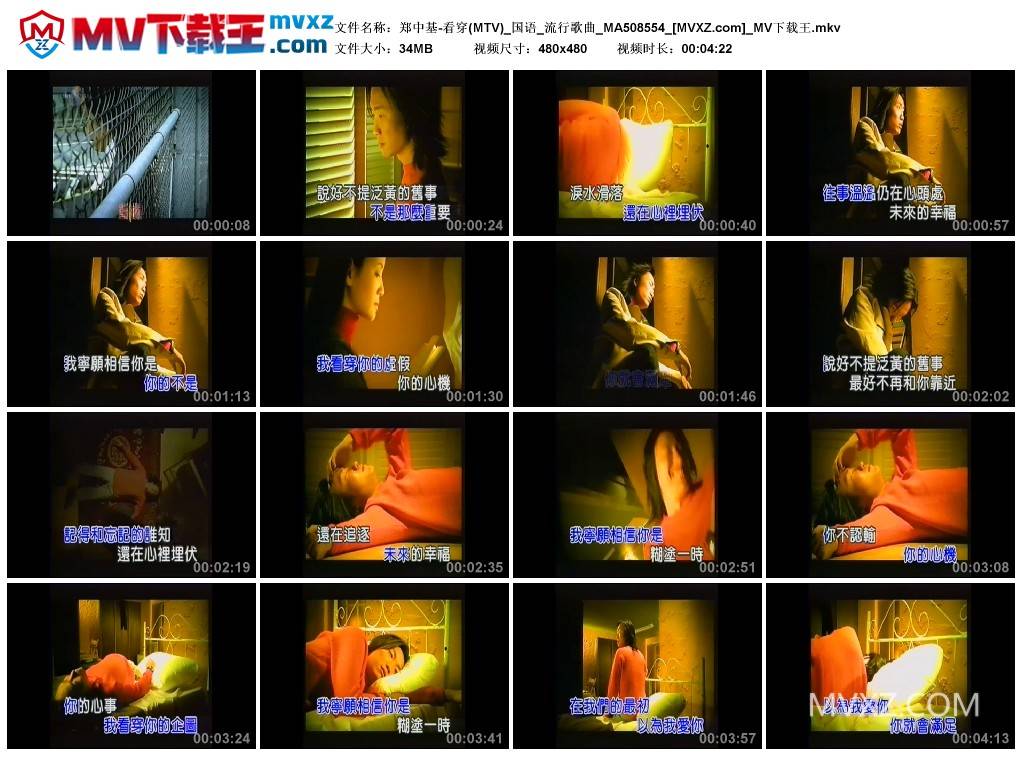 郑中基-看穿(MTV)_国语_流行歌曲_MA508554